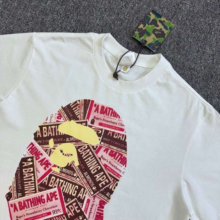 1:1 quality version Valentine's Day Limited Chocolate Wrapper Collage Print Tee 2 colors 29321680