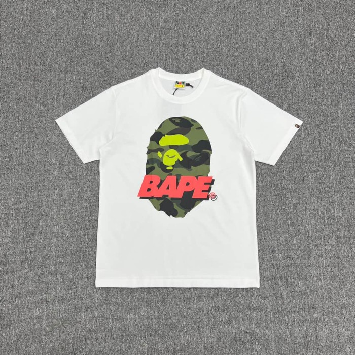 1:1 quality version Watermelon Color Camo Ape Head Print Tee 2 colors 29321684