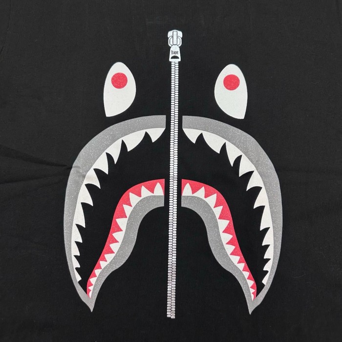 1:1 quality version Shark Zip Glitter Print Tee 29321683