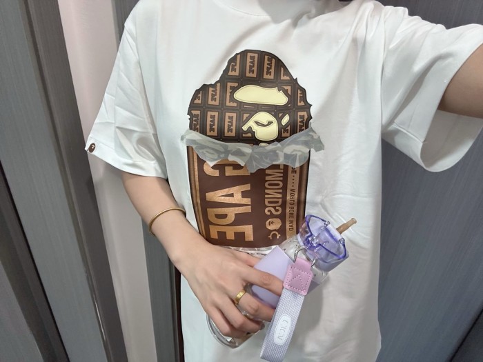 1:1 quality version Valentine's Day Limited Chocolate Block Ape Head Print Tee 2 colors 29321681