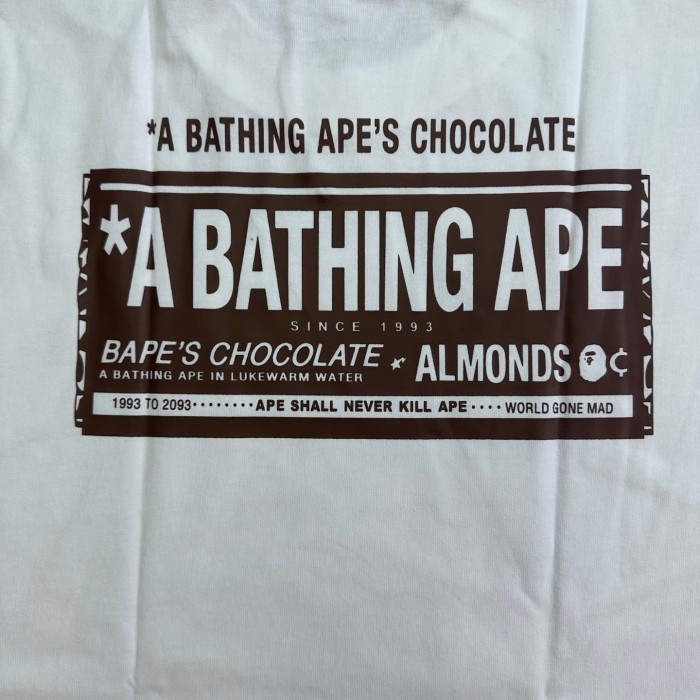 1:1 quality version Valentine's Day Limited Chocolate Block Ape Head Print Tee 2 colors 29321681