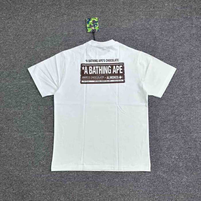 1:1 quality version Valentine's Day Limited Chocolate Block Ape Head Print Tee 2 colors 29321681