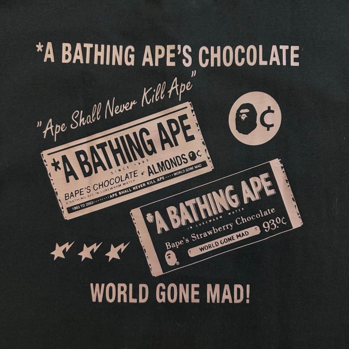 1:1 quality version Valentine's Day Limited Chocolate Wrapper Collage Print Tee 2 colors 29321680