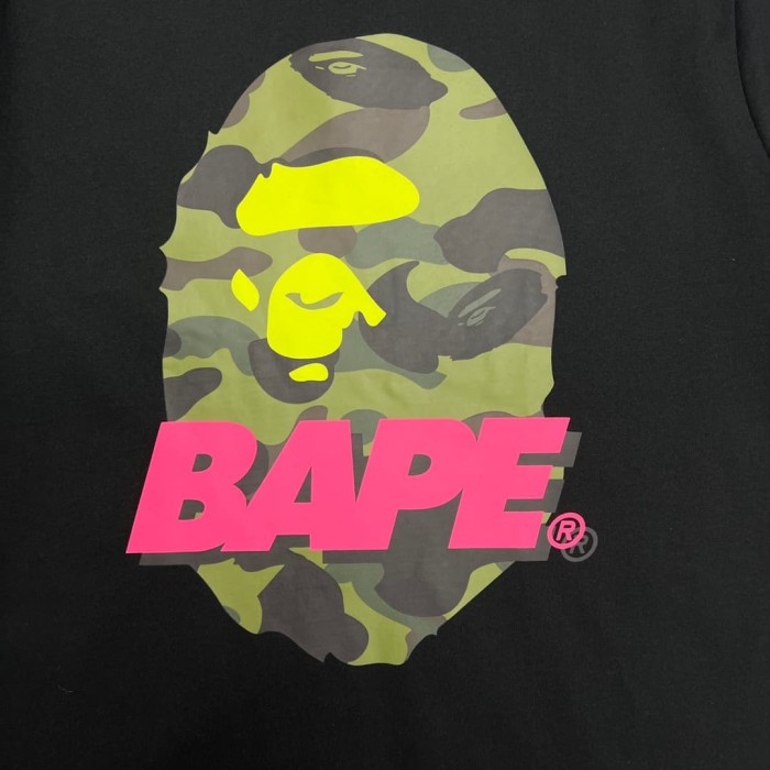 1:1 quality version Watermelon Color Camo Ape Head Print Tee 2 colors 29321684