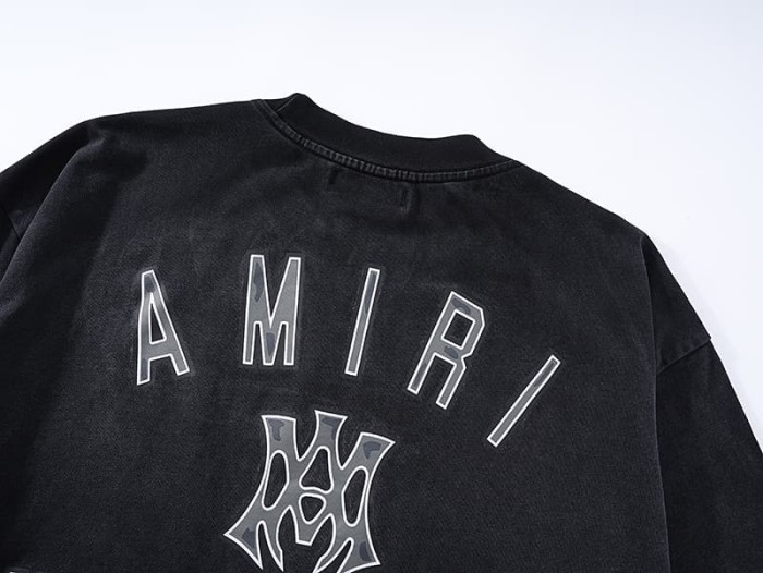 Gothic MA Letter Hollywood Double Side Print Washed Tee 29322994