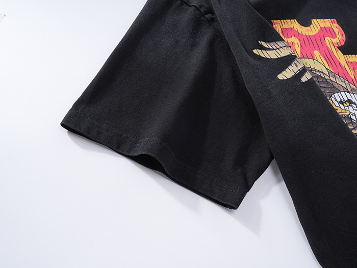Gold Red MA White Head Eagle Double Side Print Washed Tee 29323000
