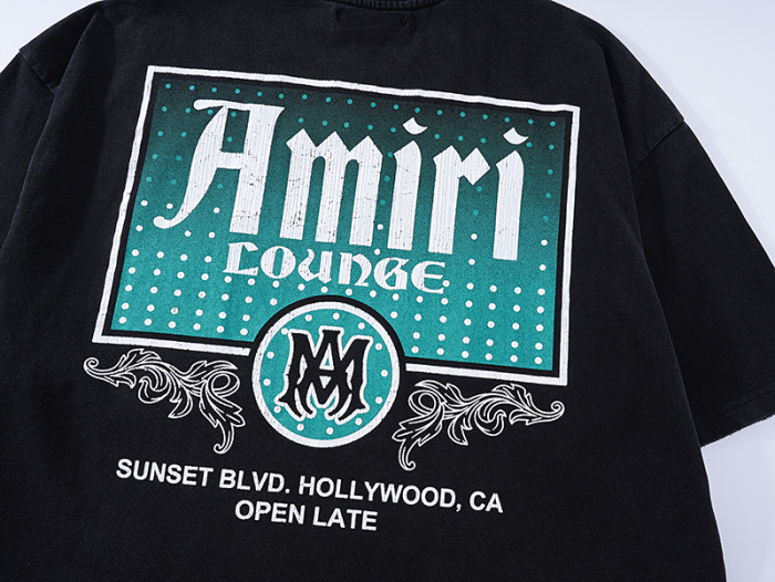 Teal Dot Lounge Sign Double Side Print Washed Tee 29323004