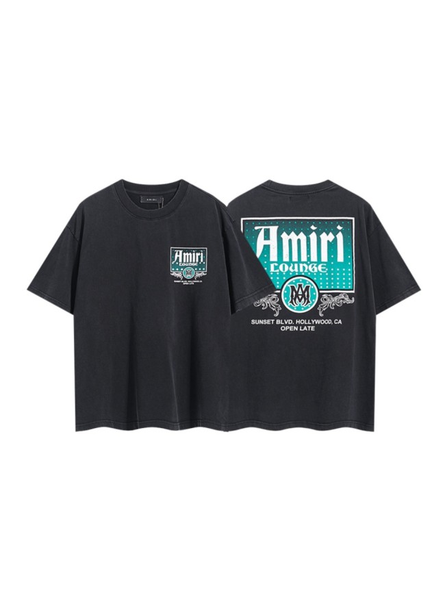 Teal Dot Lounge Sign Double Side Print Washed Tee 29323004