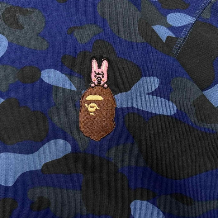 1:1 quality version Stray Kids Co-branded Shark Small Animal Embroidery Camo Zip Up Hoodie 4 colors 29322793
