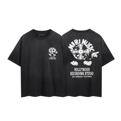 Vinyl Record Note Recording Studio Slogan Double Side Print Washed Tee 29322997