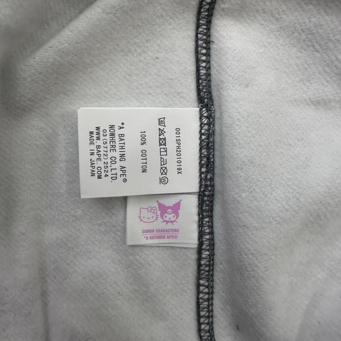 1:1 quality version Sanrio Co-branded Camo Detachable Bow Zip Up Hoodie 2 colors 29322794