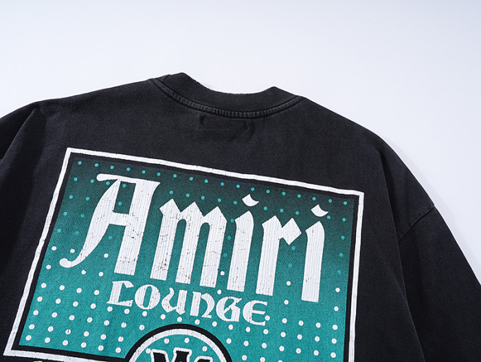 Teal Dot Lounge Sign Double Side Print Washed Tee 29323004