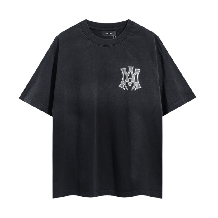 Gothic MA Letter Hollywood Double Side Print Washed Tee 29322994