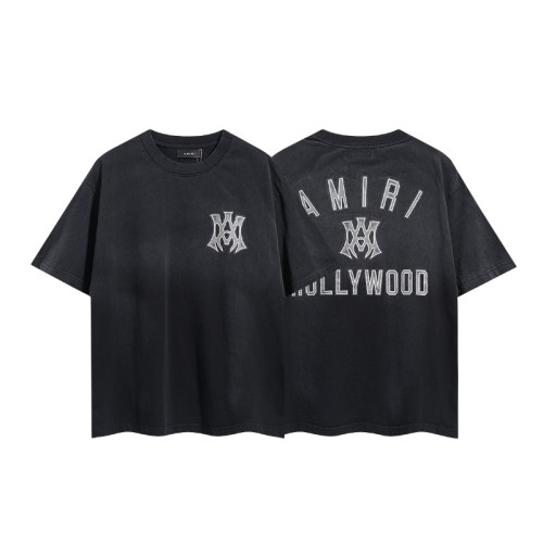 Gothic MA Letter Hollywood Double Side Print Washed Tee 29322994