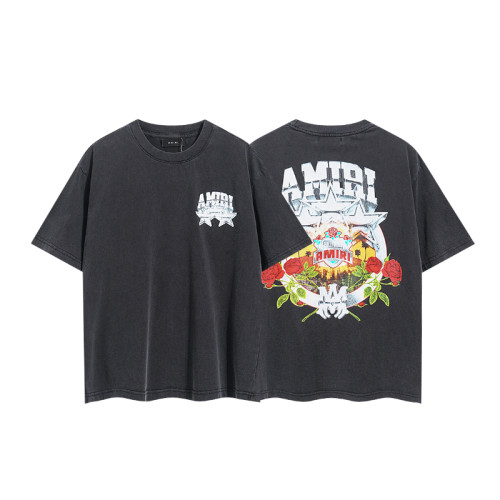 Rose Five Star Hollywood Landscape Badge Double Side Print Washed Tee 29323002