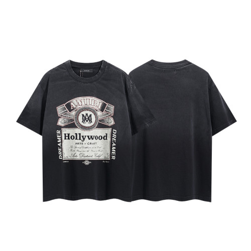 Vintage Wine Label Hollywood Illustration Chest Print Washed Tee 29322991