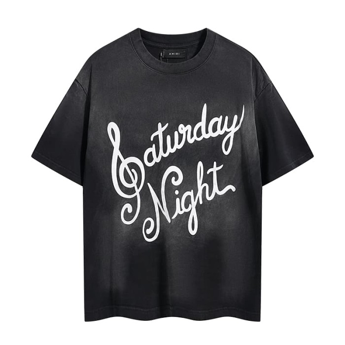 Treble Clef Handwritten Cursive Chest Print Washed Tee 29322993
