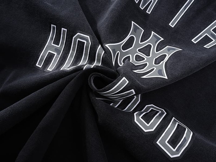 Gothic MA Letter Hollywood Double Side Print Washed Tee 29322994