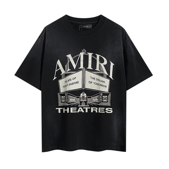 Vintage Cinema Building Illustration Print Washed Tee 29322992