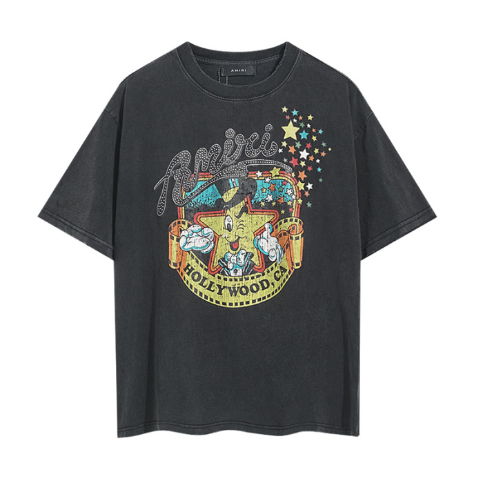 Hollywood Cartoon Star Film Rhinestone Print Washed Tee 29322995