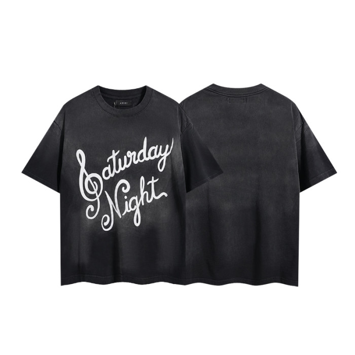 Treble Clef Handwritten Cursive Chest Print Washed Tee 29322993