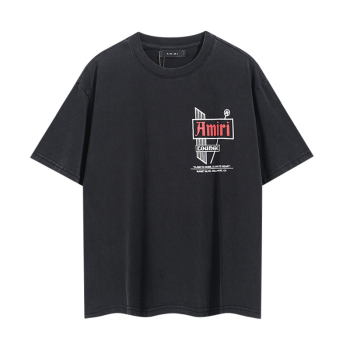 Geometric Red Label Lounge Slogan Double Side Print Washed Tee 29322999