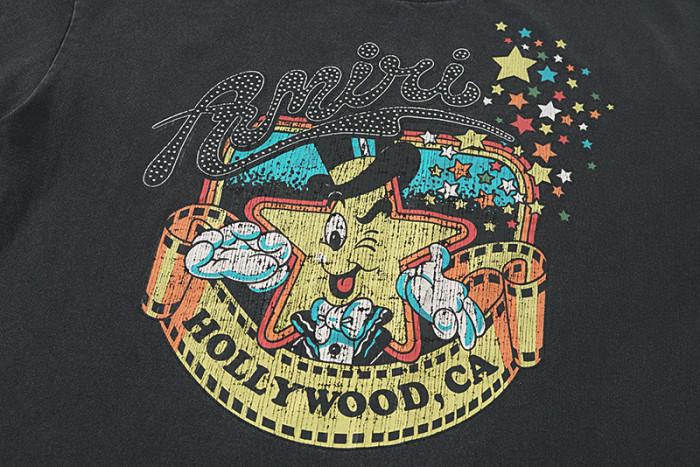 Hollywood Cartoon Star Film Rhinestone Print Washed Tee 29322995