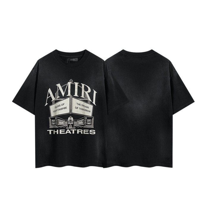 Vintage Cinema Building Illustration Print Washed Tee 29322992