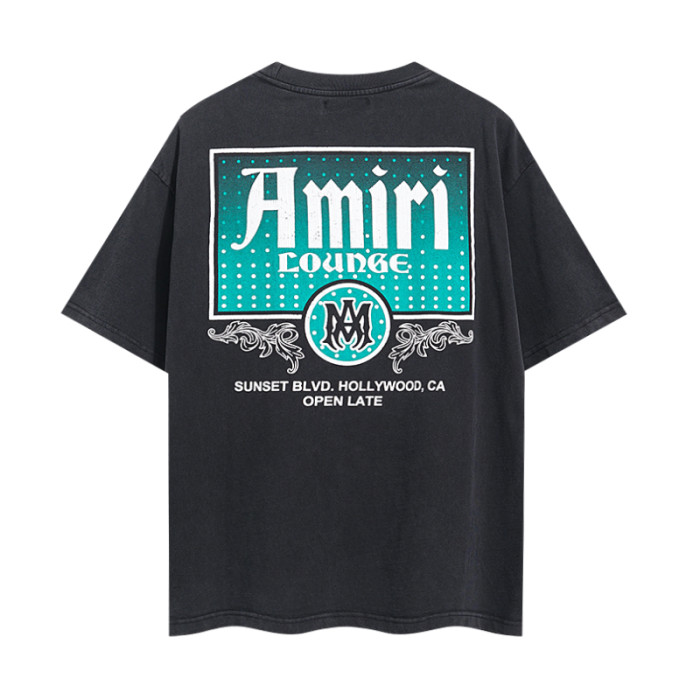 Teal Dot Lounge Sign Double Side Print Washed Tee 29323004