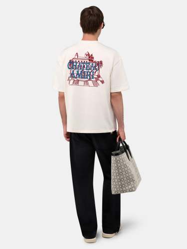 Vintage Color Contrast Winery Building Print Tee 29324277