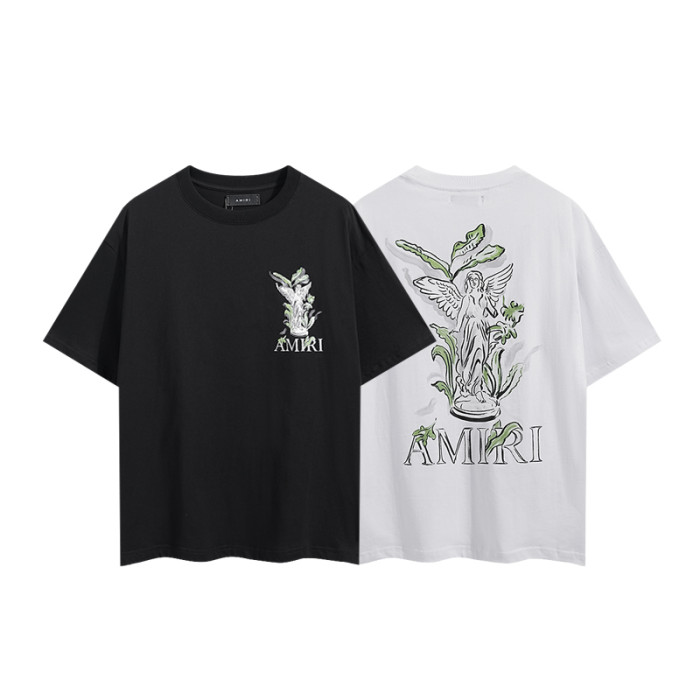 Green Leaf Angel Sculpture Sketch Double Side Print Tee 2 colors 29324270