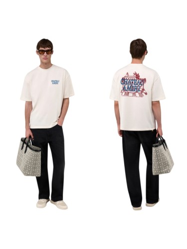 Vintage Color Contrast Winery Building Print Tee 29324277
