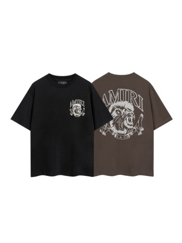 Lion Head Scepter Gothic Letter Double Side Print Tee 2colors 29324272