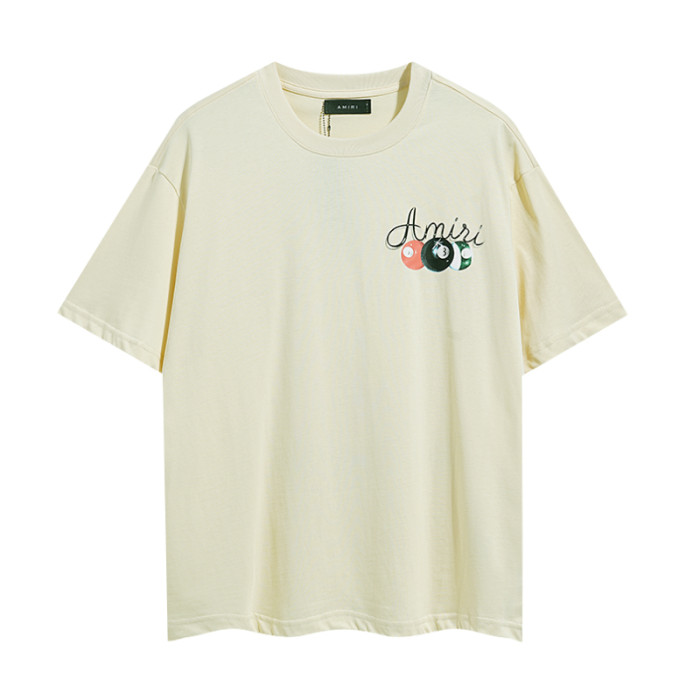 Billiard Cue Color Balls Oil Painting Style Double Side Print Tee 2 colors 29324273