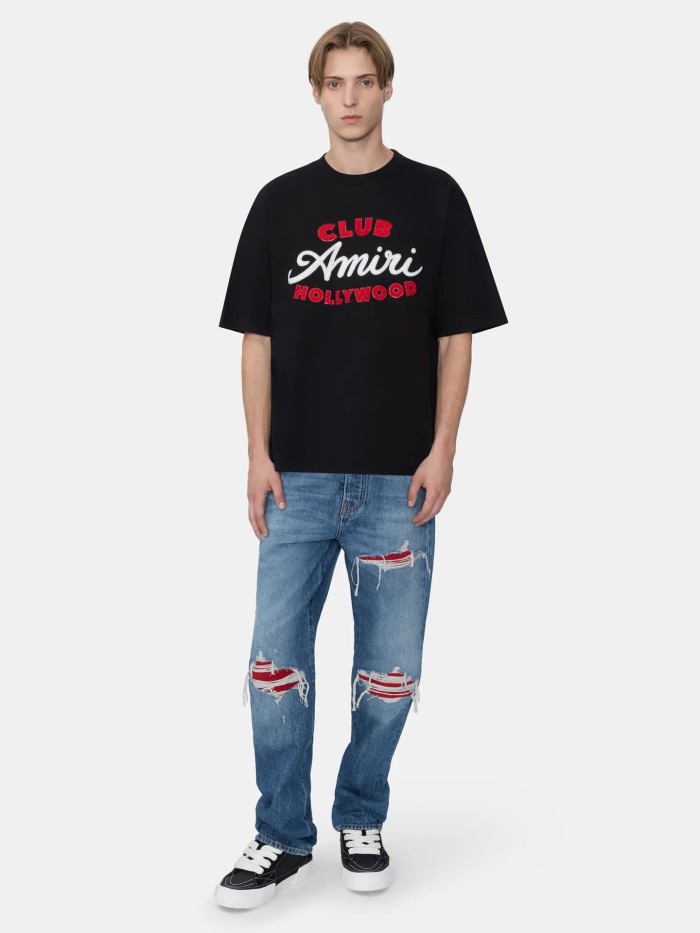 Red Letter Hollywood Club Felt Embroidery Tee 29324281