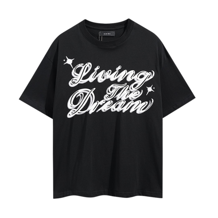 Shiny Star Cursive Letter Print Tee 2 colors 29324274