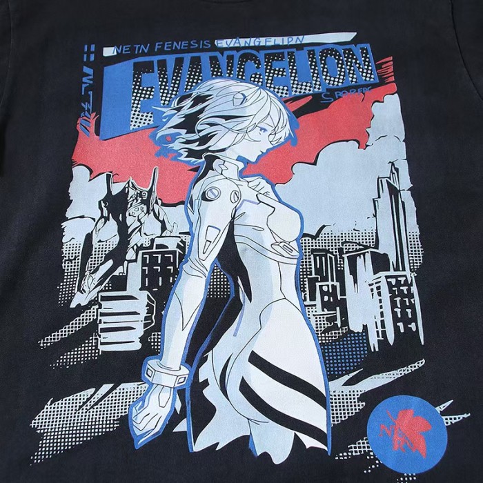 EVA Ayanami Rei Red Blue Contrast Comic Poster Print Tee 29324481
