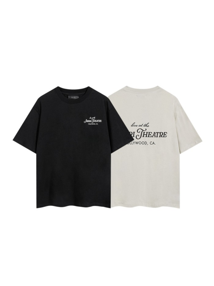 Theater Cursive Letter Double Side Print Tee 2 colors 29324268