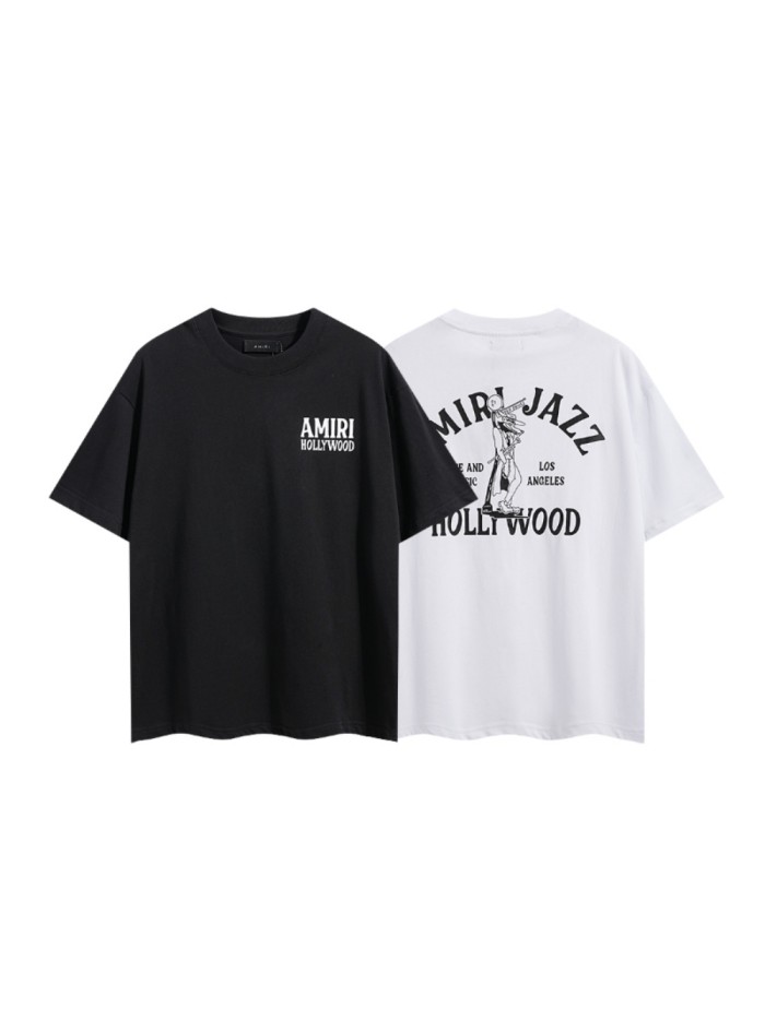 Saxophone Werewolf Curved Slogan Double Side Print Tee 2colors 29324271