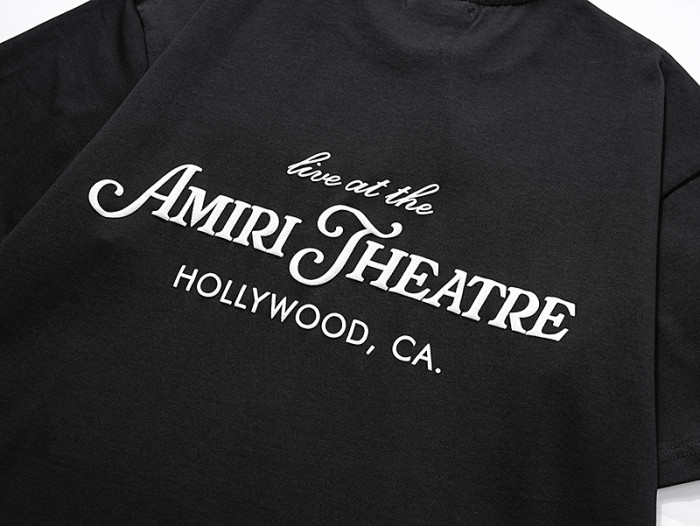 Theater Cursive Letter Double Side Print Tee 2 colors 29324268