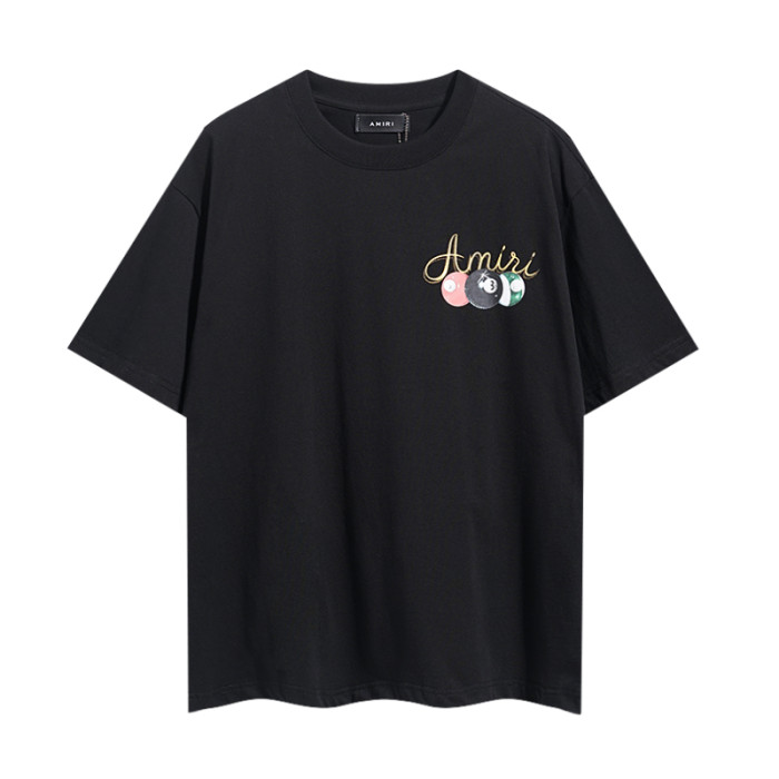 Billiard Cue Color Balls Oil Painting Style Double Side Print Tee 2 colors 29324273