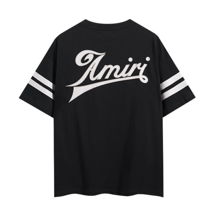 Double White Strip Cuff Baseball Style Letter Embroidery Tee 29324276