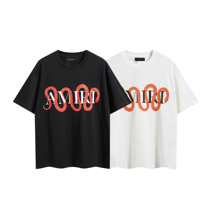 Red Snake Wrapped Letter Chest Print Tee 2 colors 29324266