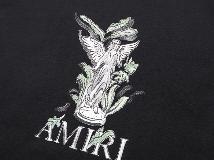 Green Leaf Angel Sculpture Sketch Double Side Print Tee 2 colors 29324270
