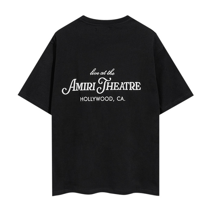Theater Cursive Letter Double Side Print Tee 2 colors 29324268