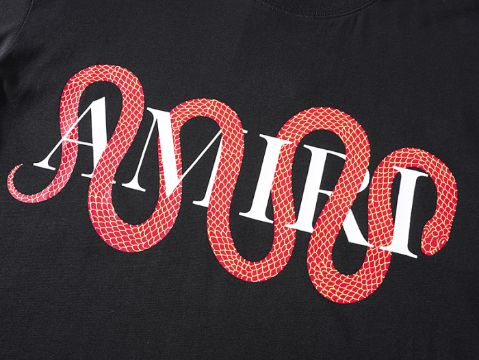 Red Snake Wrapped Letter Chest Print Tee 2 colors 29324266