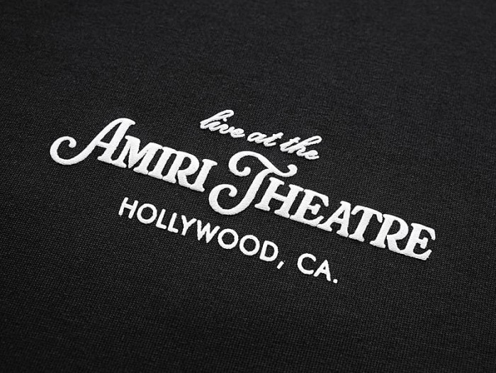 Theater Cursive Letter Double Side Print Tee 2 colors 29324268