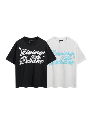 Shiny Star Cursive Letter Print Tee 2 colors 29324274