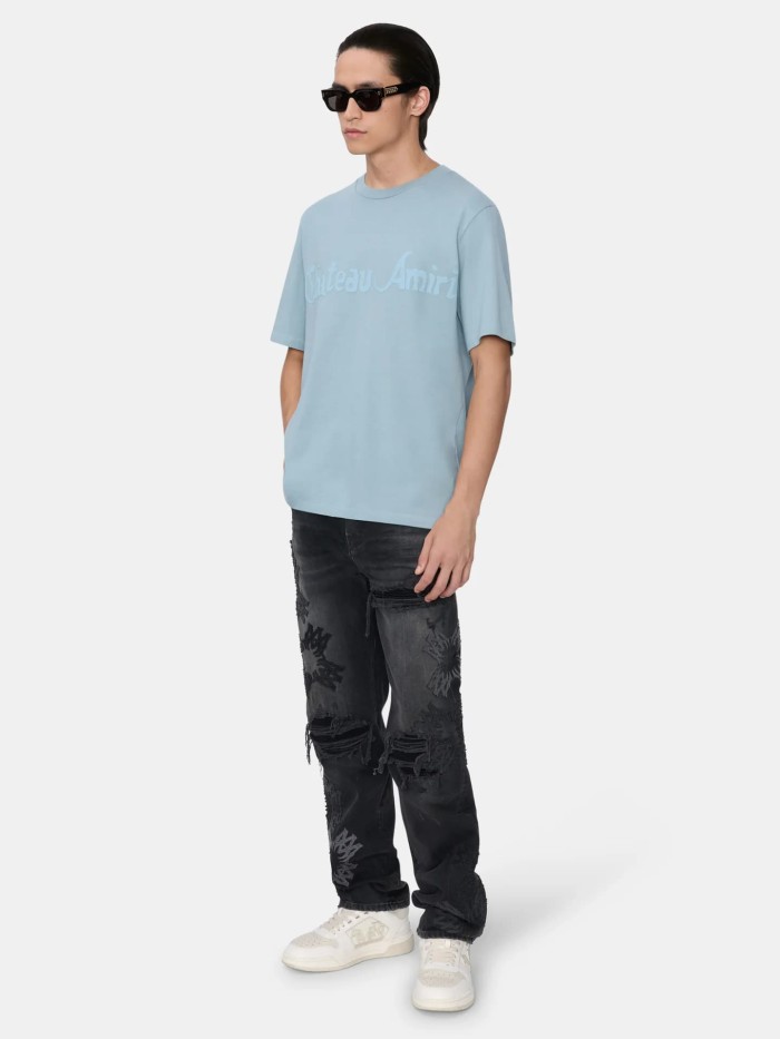 Same Color Foam Chateau Letter Print Tee 29324286