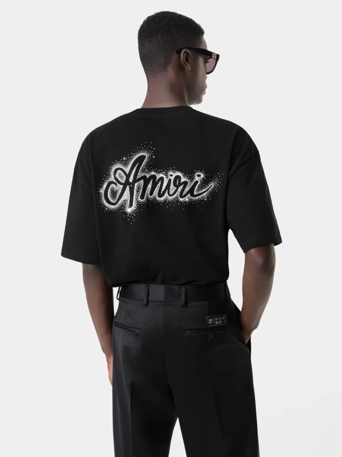Glitter Cursive MA Badge Double Side Print Tee 2 colors 29324275